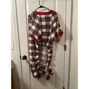 Wondershop Pet Dog Cat Soft Fleece Pajamas Size XXL Cream Tartan